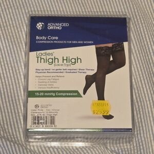 New Thigh High Lace Nude Compression Socks Stockings XXL